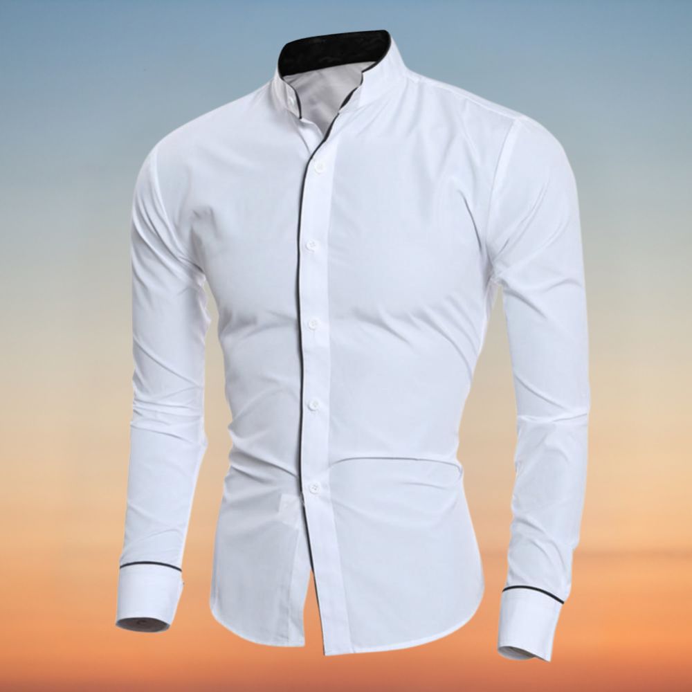 Old Money Stand Collar Shirt