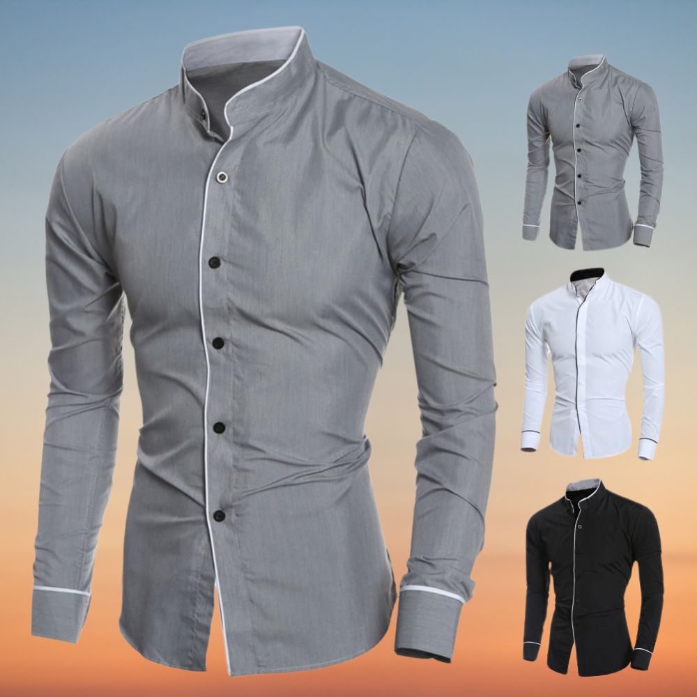 Old Money Stand Collar Shirt