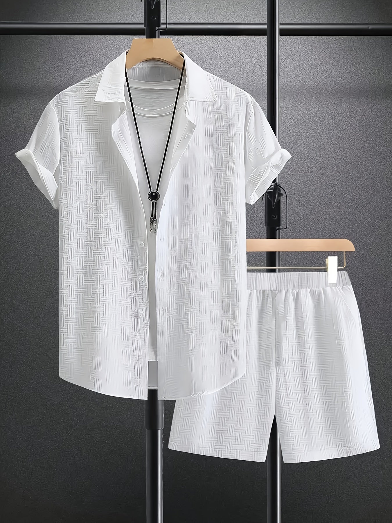 LAPEL SHIRT SET FOR MEN