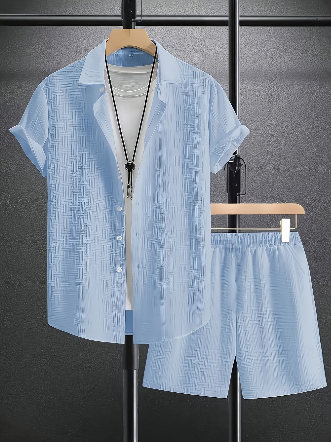 LAPEL SHIRT SET FOR MEN