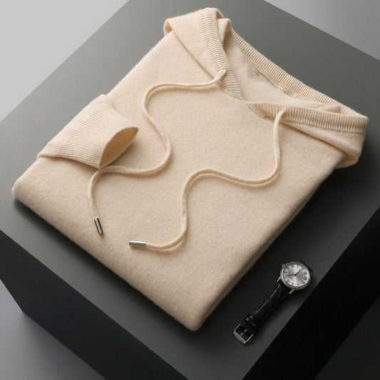 Old Money Loose Cashmere Woolen Hoodie