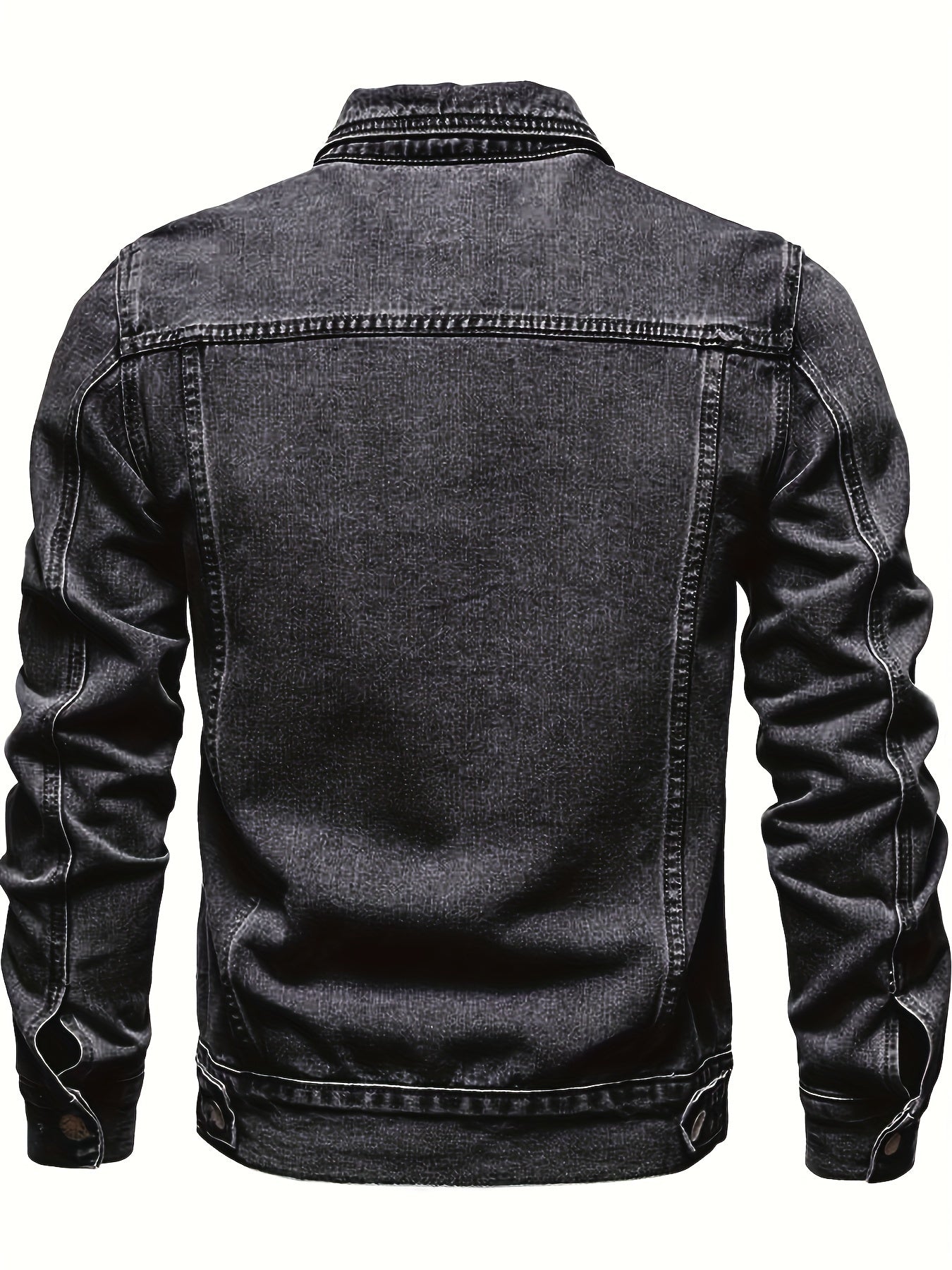 LAPEL DENIM JACKET FOR MEN