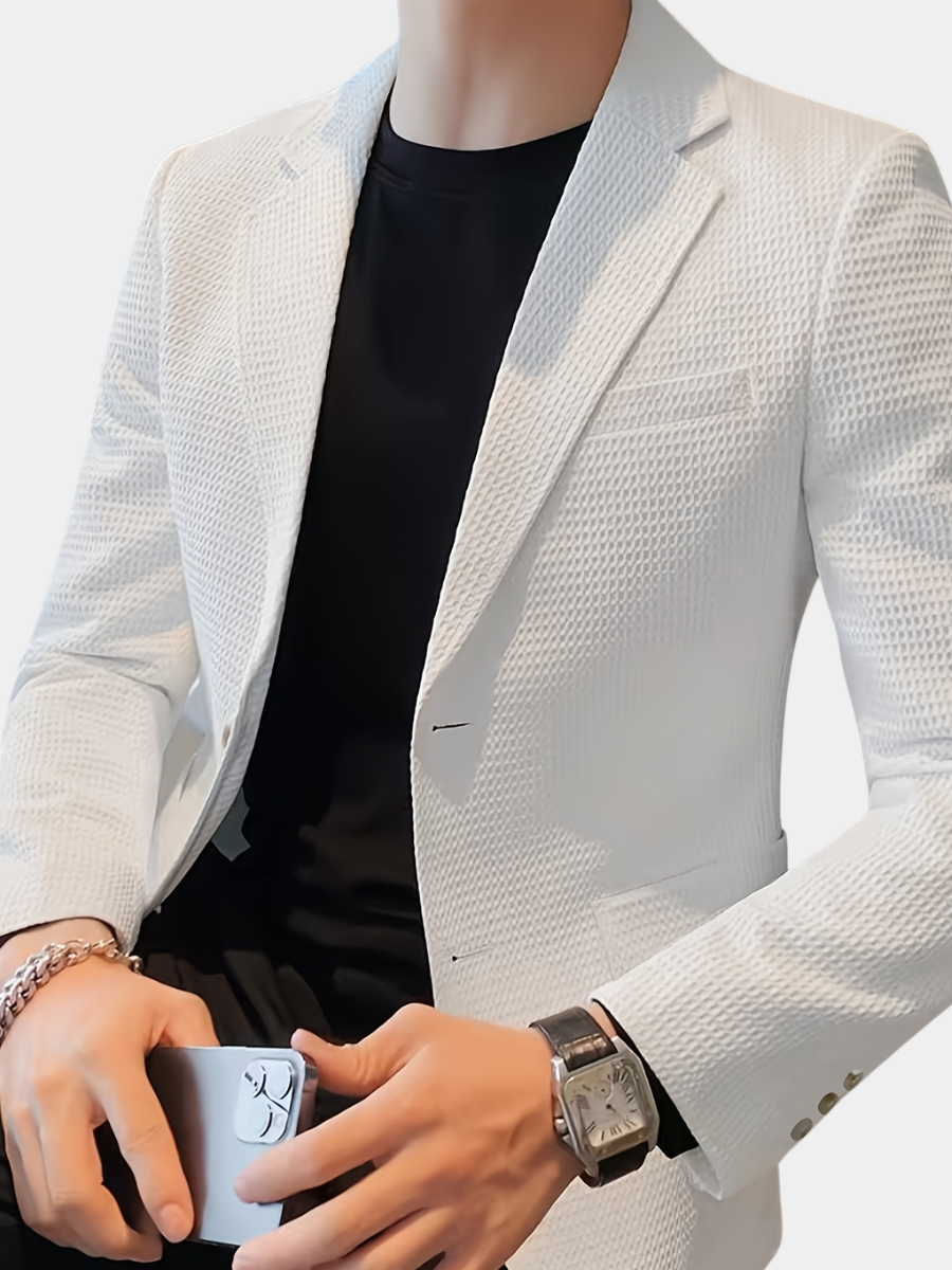 WAFFLE KNIT BLAZER FOR MEN
