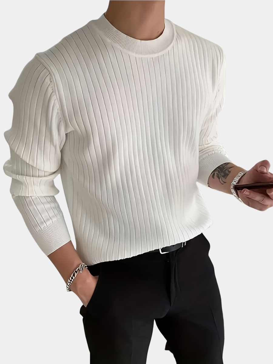ROUND NECK KNIT SWEATER FOR MEN