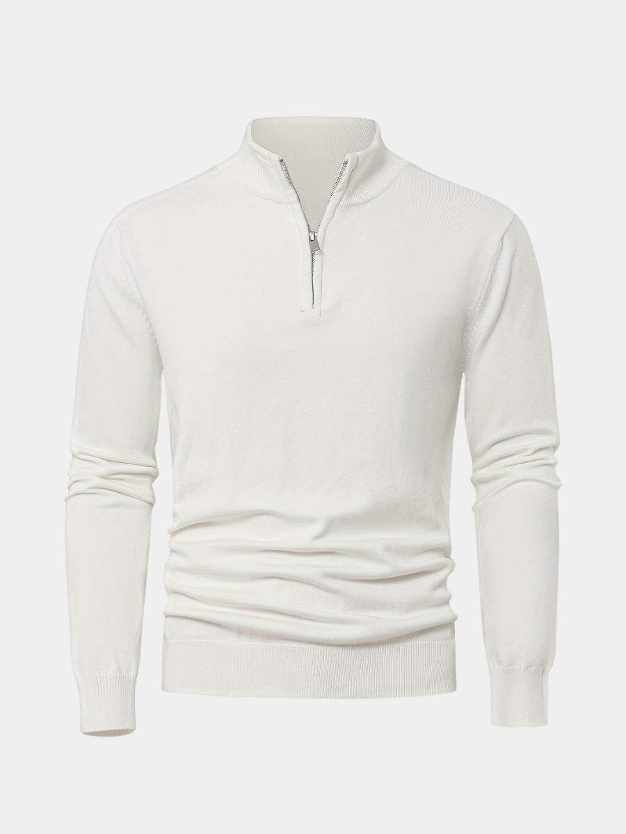 HIGH NECK ZIP SWEATER FOR MEN