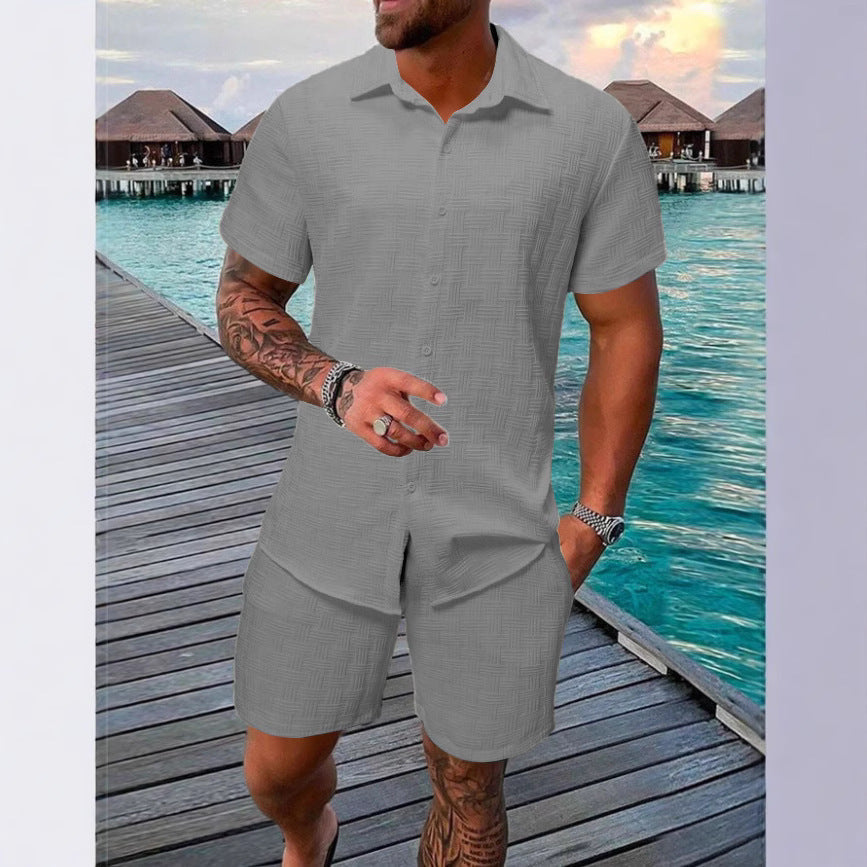 LAPEL SHIRT SET FOR MEN