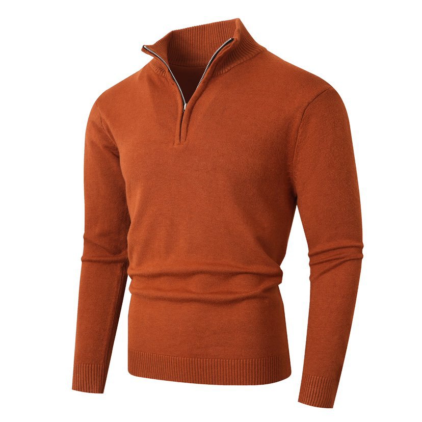 HIGH NECK ZIP SWEATER FOR MEN