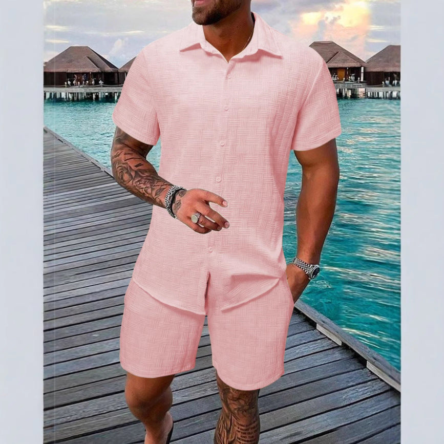 LAPEL SHIRT SET FOR MEN