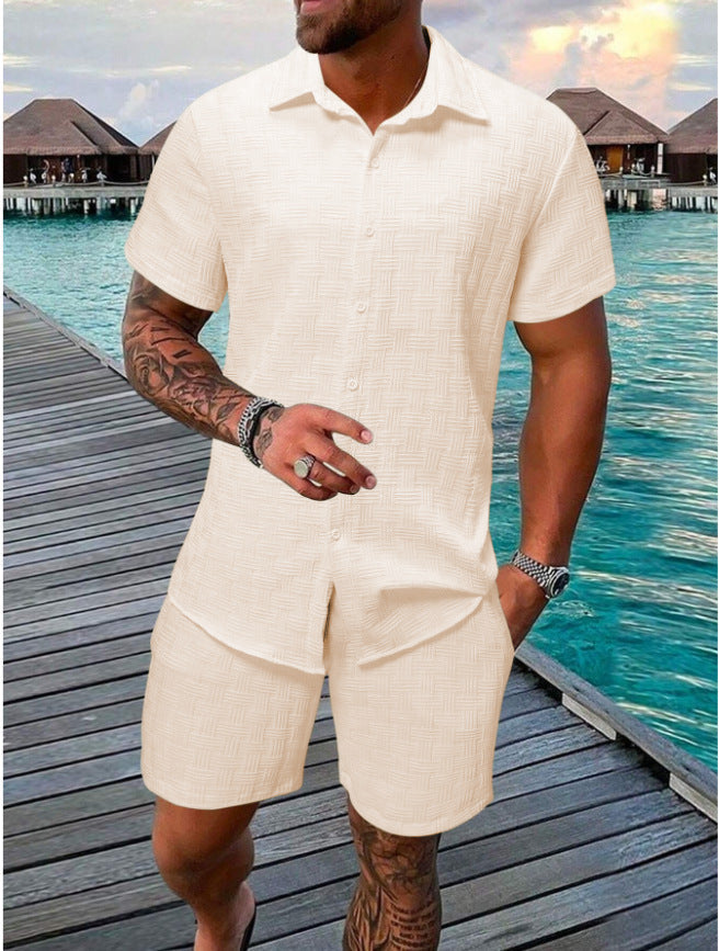 LAPEL SHIRT SET FOR MEN