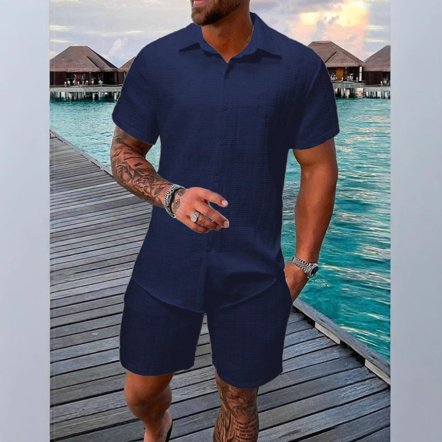 LAPEL SHIRT SET FOR MEN