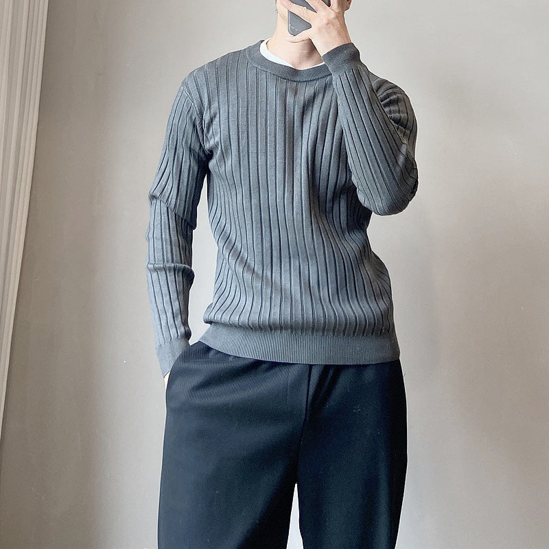 ROUND NECK KNIT SWEATER FOR MEN