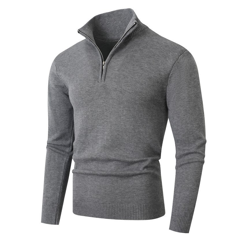 HIGH NECK ZIP SWEATER FOR MEN