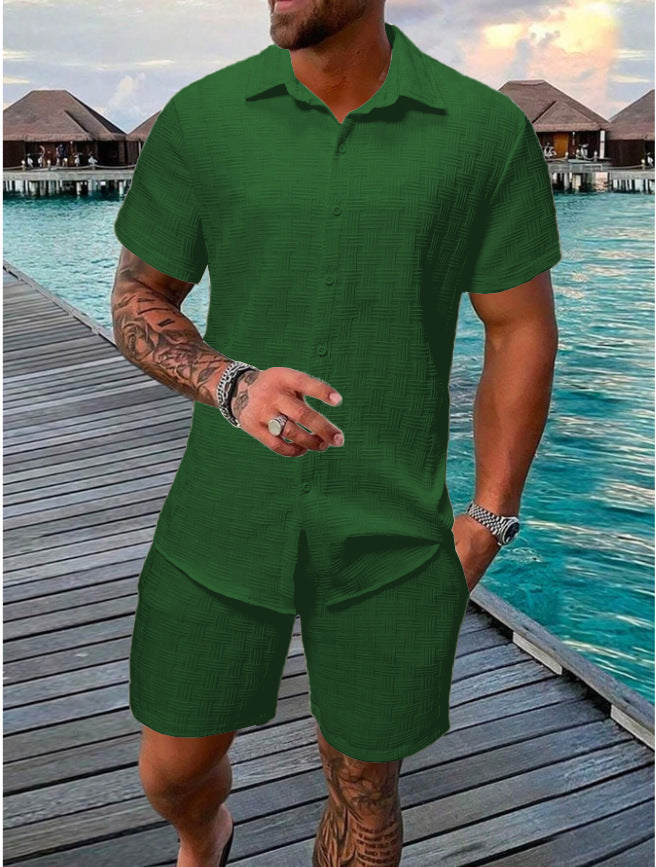 LAPEL SHIRT SET FOR MEN