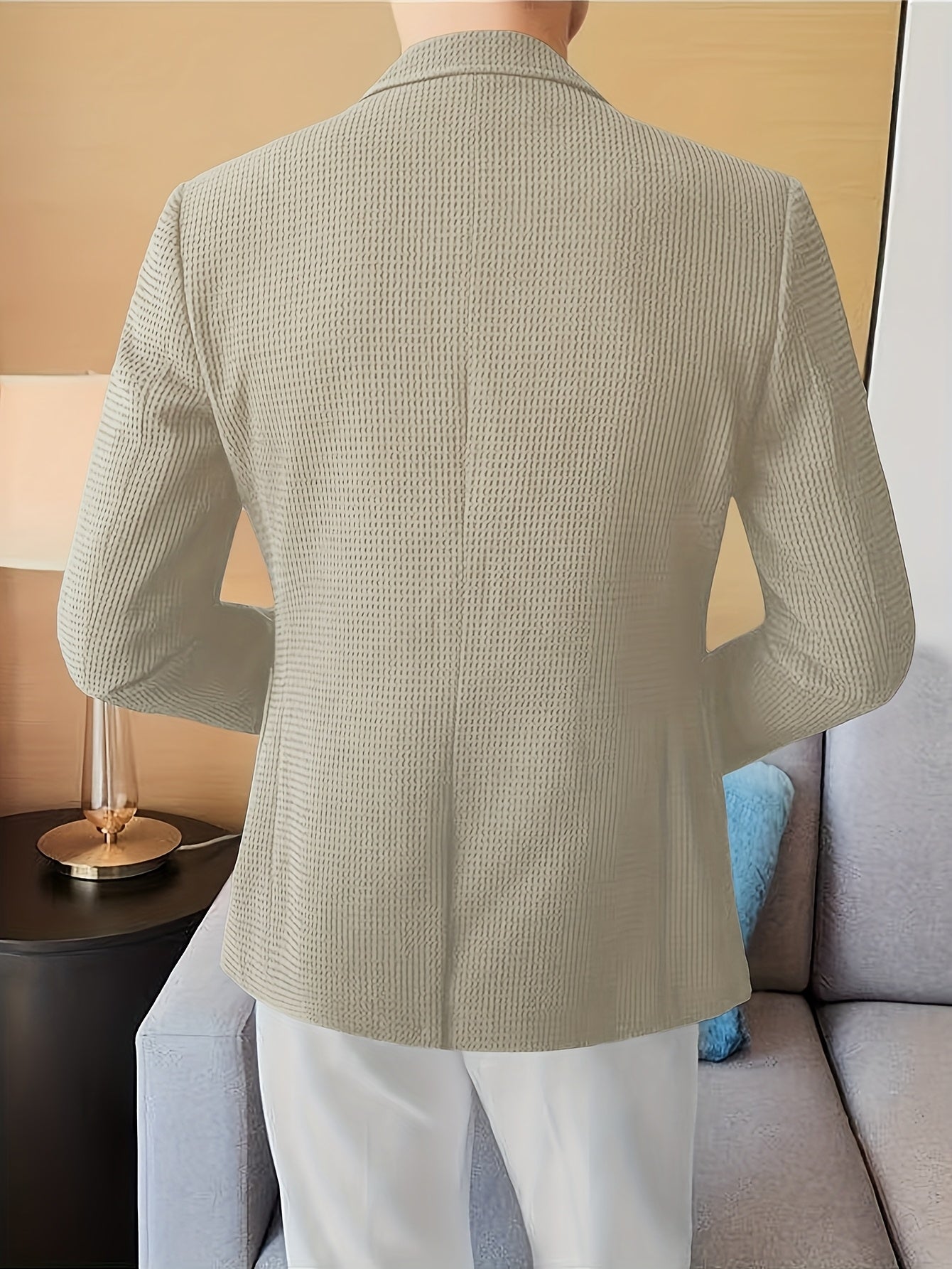 WAFFLE KNIT BLAZER FOR MEN