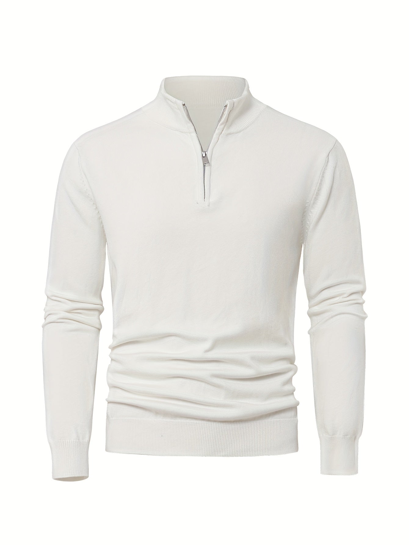 HIGH NECK ZIP SWEATER FOR MEN