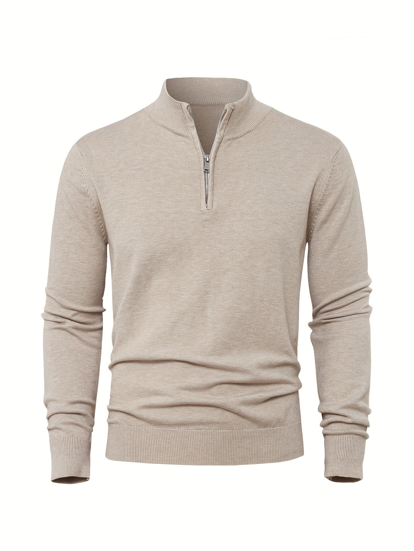 HIGH NECK ZIP SWEATER FOR MEN