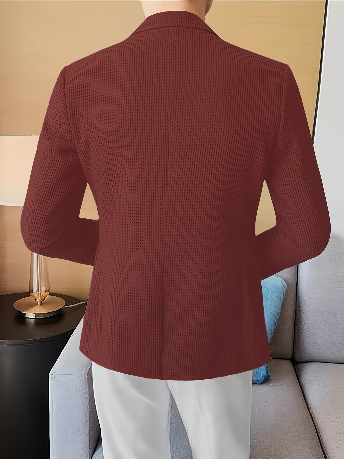 WAFFLE KNIT BLAZER FOR MEN