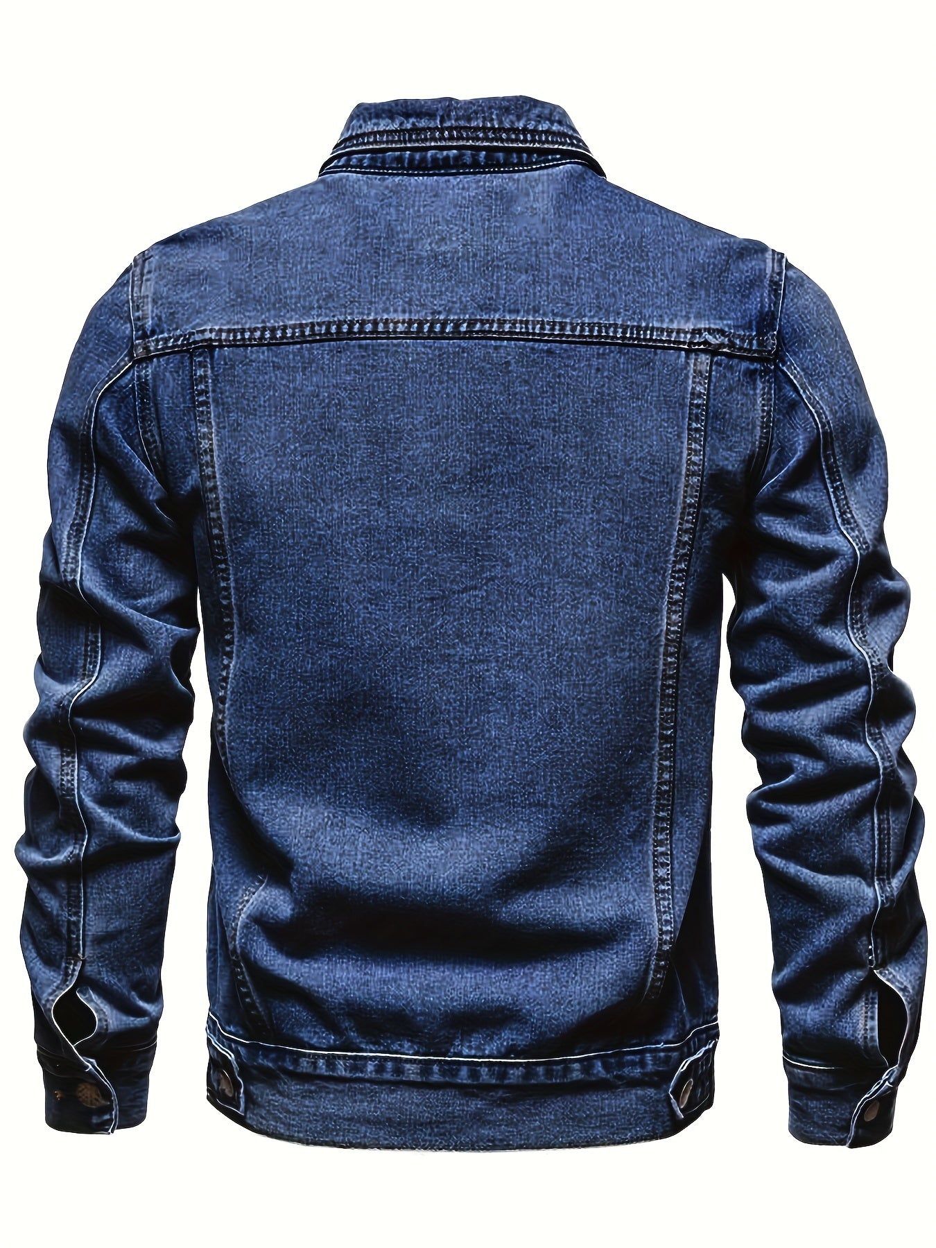 LAPEL DENIM JACKET FOR MEN