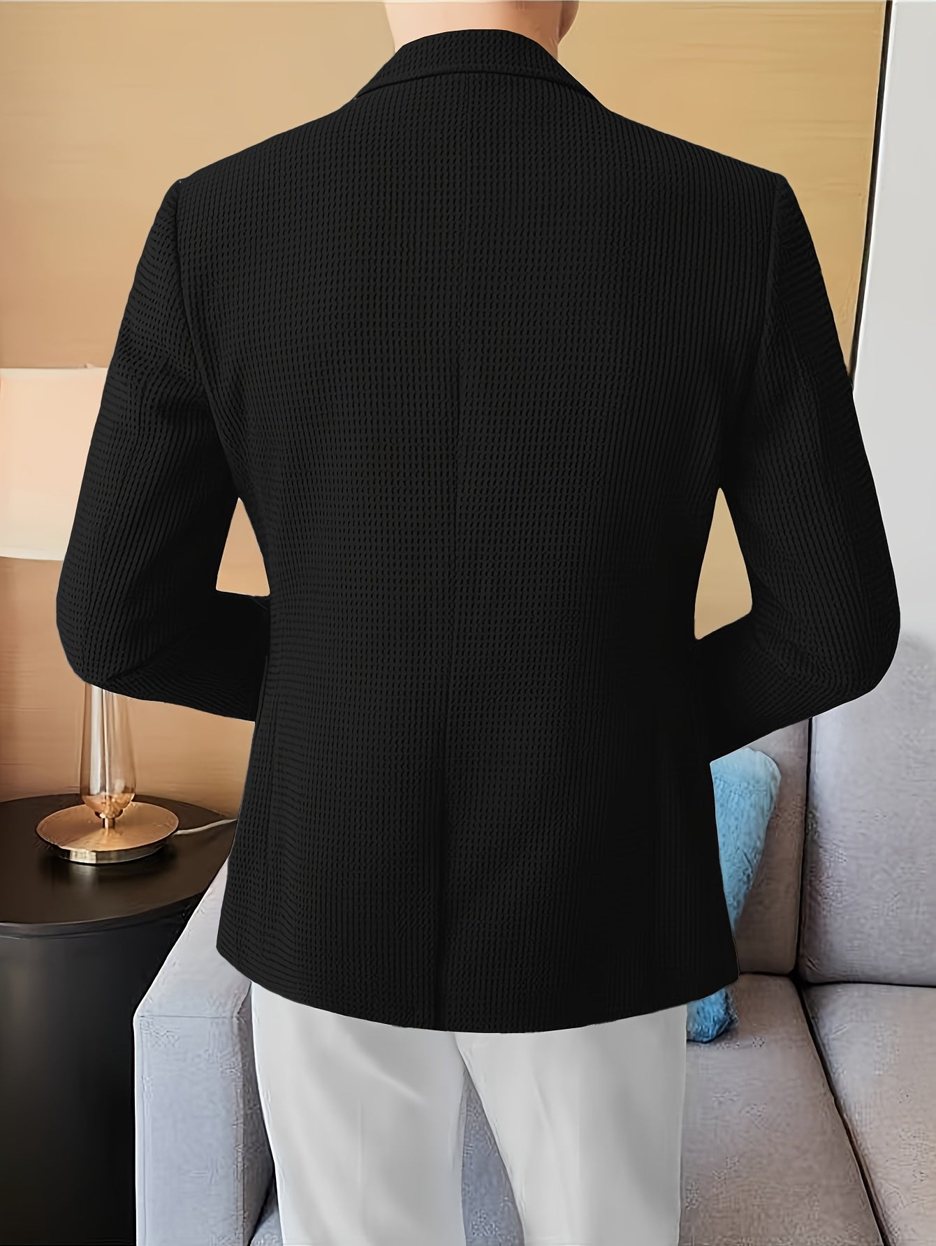 WAFFLE KNIT BLAZER FOR MEN