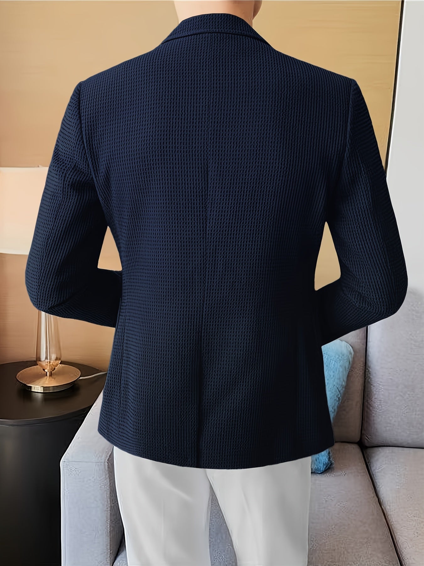 WAFFLE KNIT BLAZER FOR MEN