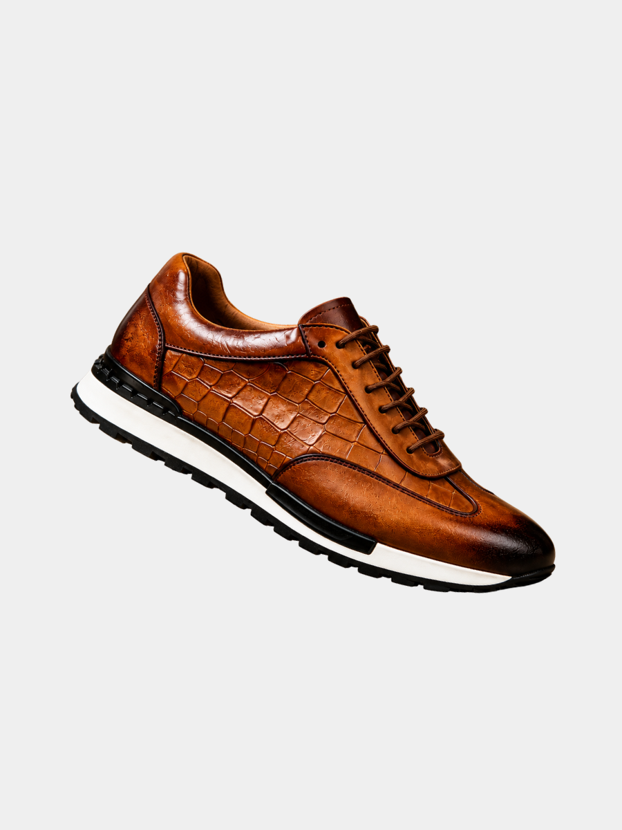 TEXTURED COWHIDE SNEAKERS FOR MEN - image 1