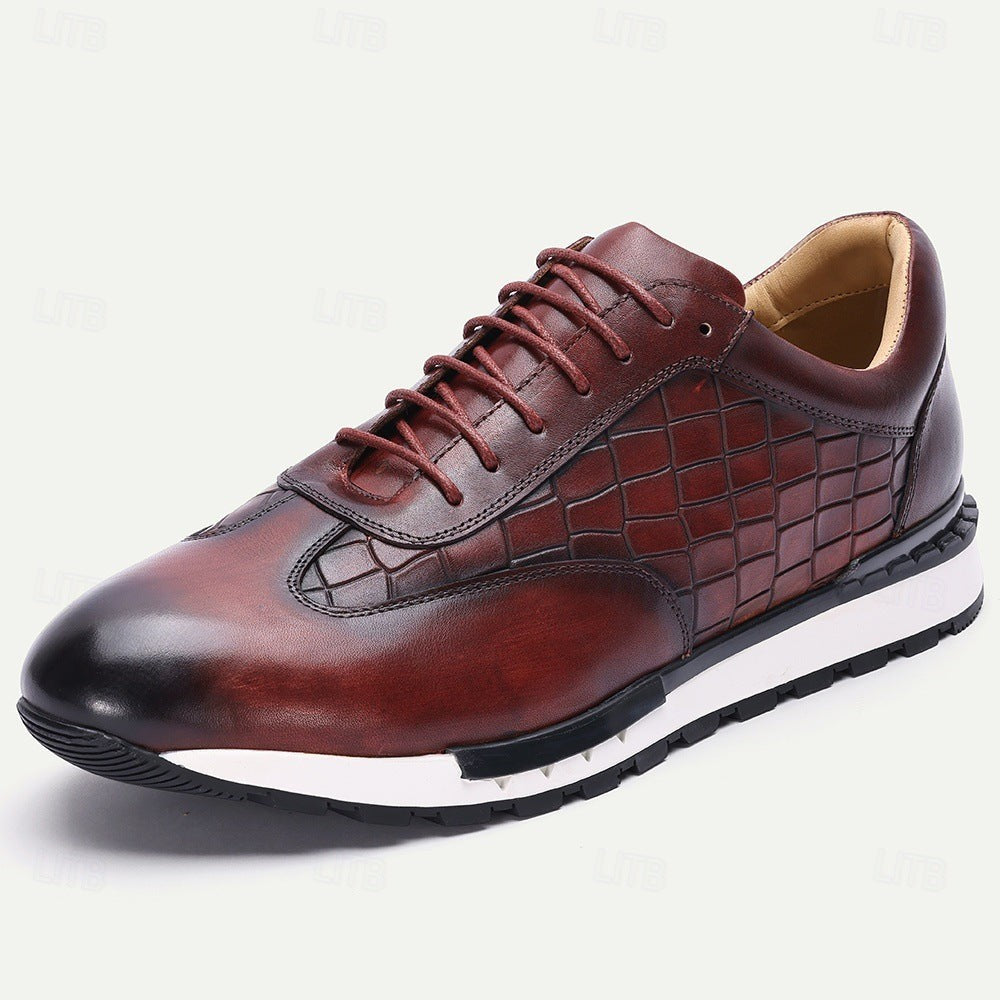 TEXTURED COWHIDE SNEAKERS FOR MEN - image 5