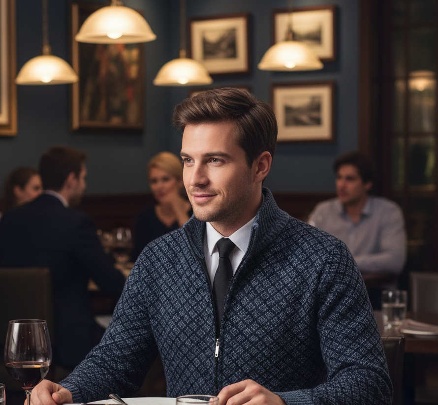 WAFFLE ZIP CARDIGAN FOR MEN - image 14
