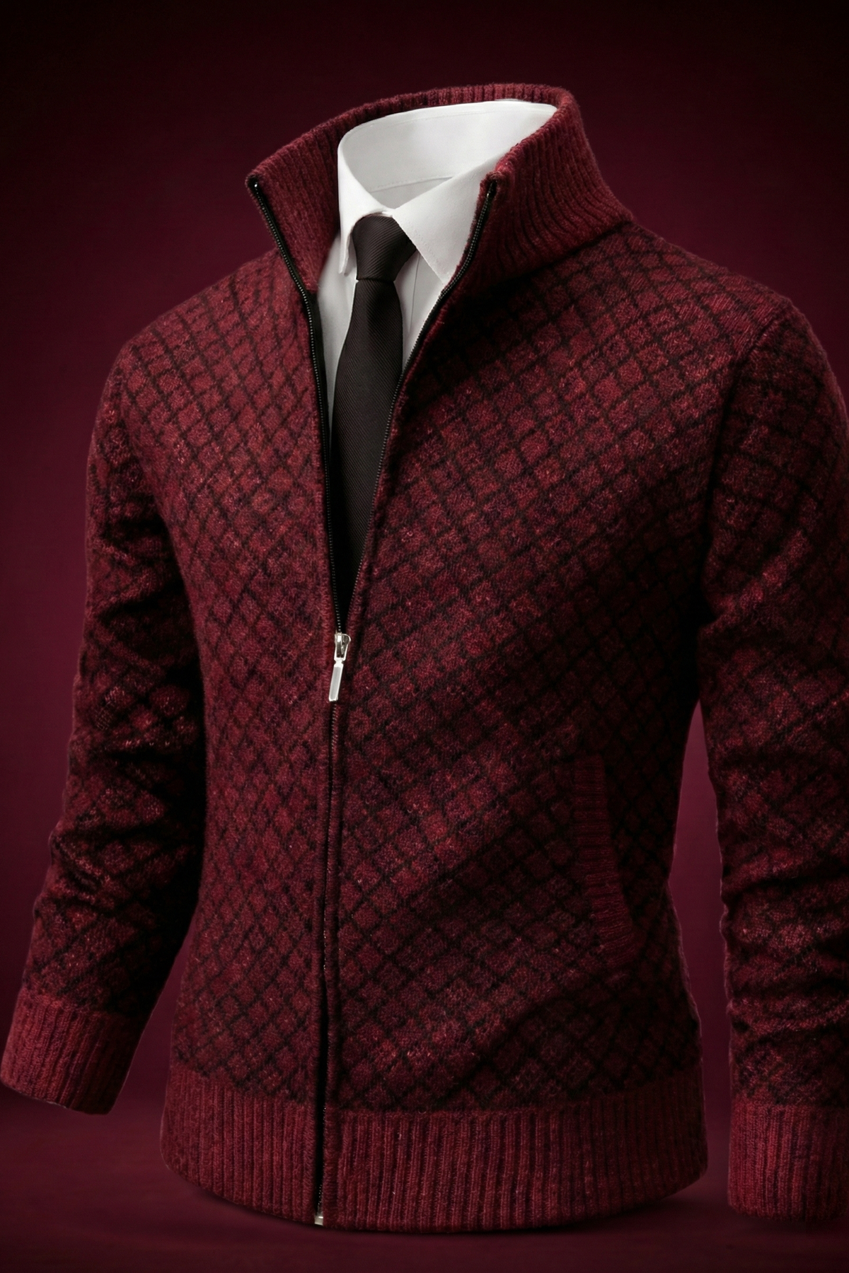 WAFFLE ZIP CARDIGAN FOR MEN - image 8