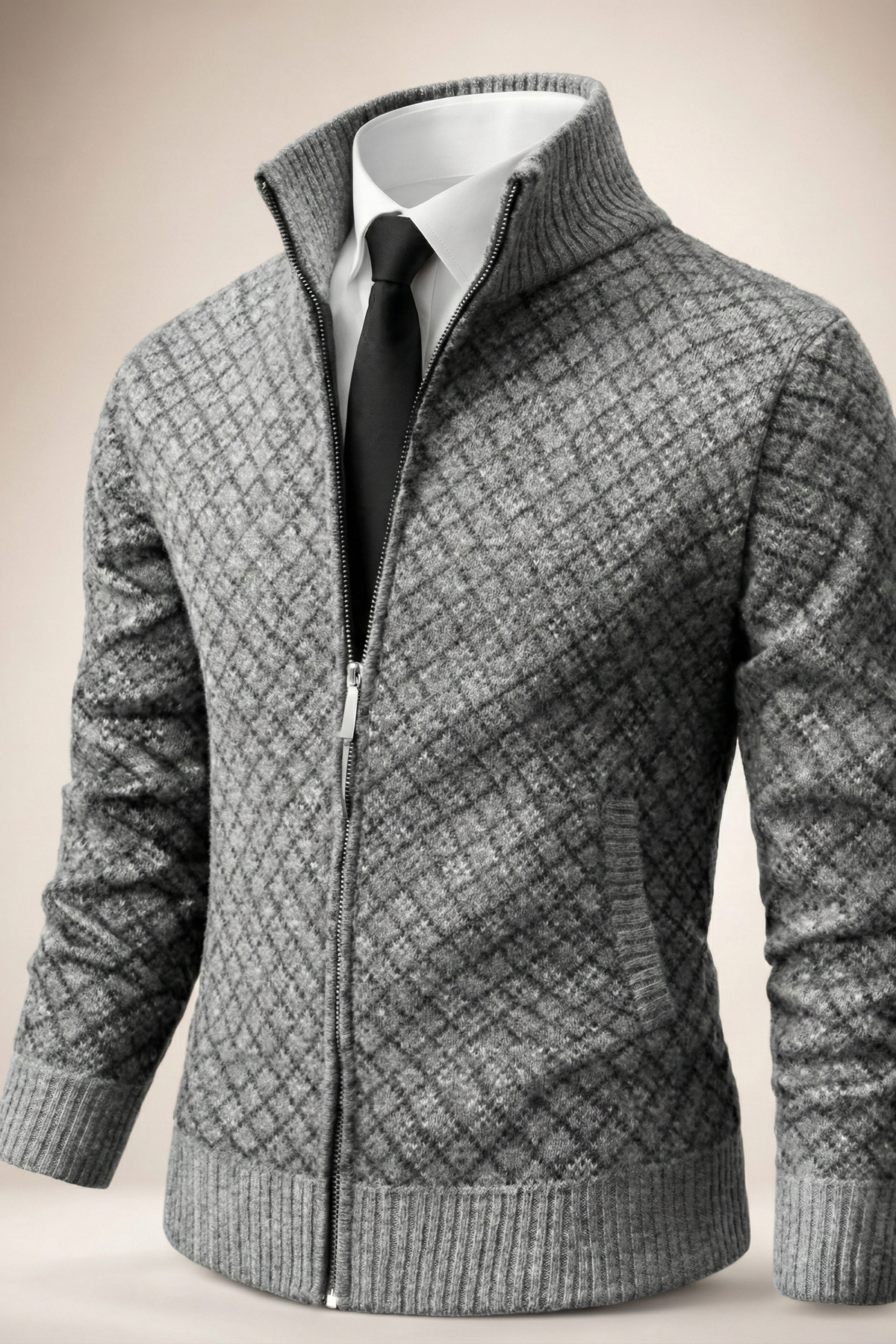 WAFFLE ZIP CARDIGAN FOR MEN - image 9