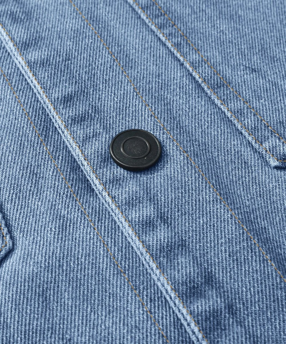 Noah | Men's Flannel-Lined Denim Trucker Jacket Button-Front Carhartt Style - image 30