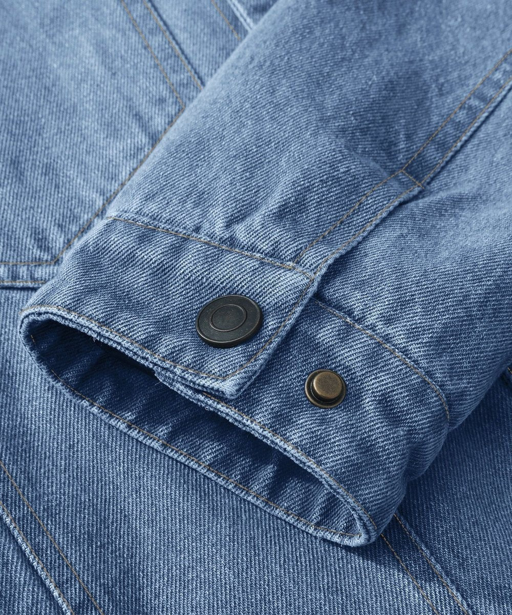 Noah | Men's Flannel-Lined Denim Trucker Jacket Button-Front Carhartt Style - image 34