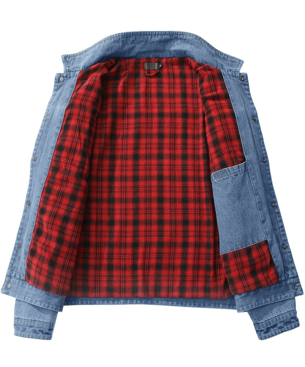 Noah | Men's Flannel-Lined Denim Trucker Jacket Button-Front Carhartt Style - image 35